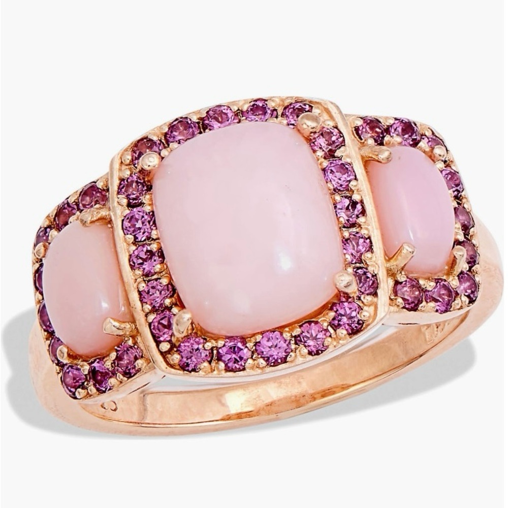 Elegant Pink and Purple Gemstone Ring